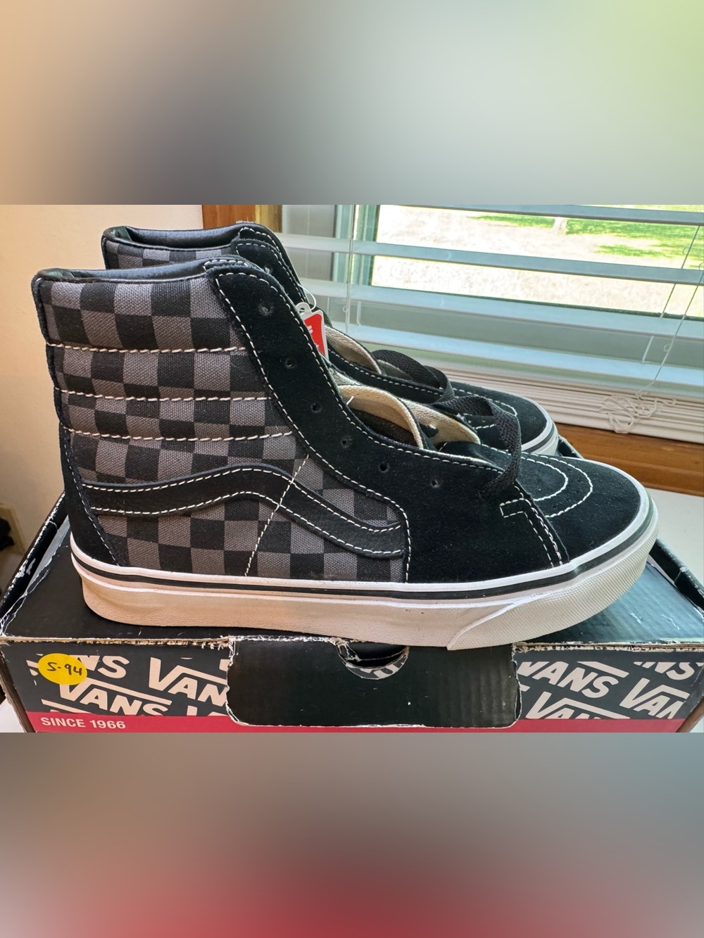 Vans SK8-Hi Black Pewter Checkerboard